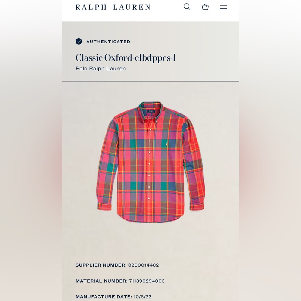 Men's POLO Ralph Lauren Classic Oxford dress shirt